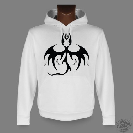 Men's or Women's Hooded Funny Sweat - Bat Dragon