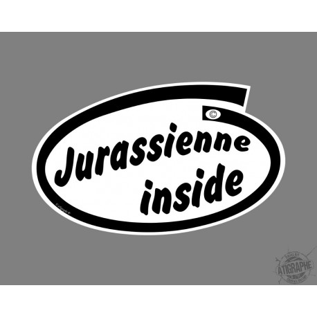Funny Sticker - Jurassienne inside - Autodeko