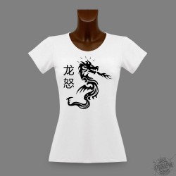 T-Shirt slim moulant pour femme - Dragon Fury