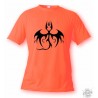Men's or Women's T-Shirt - Bat Dragon, Safety Orange