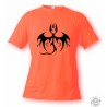 T-Shirt - Bat Dragon, Safety Orange