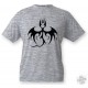 Men's or Women's T-Shirt - Bat Dragon, Ash Heater