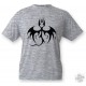 T-Shirt - Bat Dragon, Ash Heater
