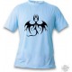 Men's or Women's T-Shirt - Bat Dragon, Blizzard Blue