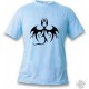 T-Shirt - Bat Dragon, Blizzard Blue