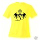 T-Shirt - Bat Dragon, Safety Yellow