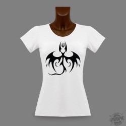 T-Shirt slim moulant pour femme - Tribal Bat Dragon
