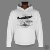 Hooded Fighter Aircraft Sweatshirt - Spitfire MkXVI