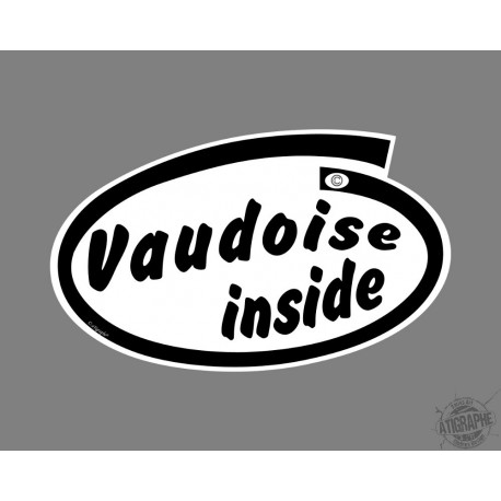 Sticker humoristique - Vaudoise inside - pour voiture