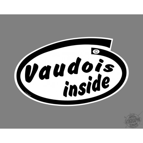 Sticker - Vaudois inside (Vaudois à l'intérieur de la voiture)