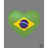 Sticker - Brasilianisches Herz - Autodeko