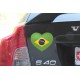 Sticker - Brasilianisches Herz - Autodeko