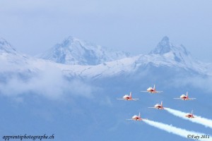 Sion Air Show 2011, survol de l'aérodrome de Sion