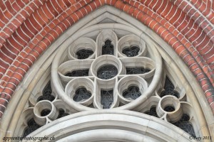 Détail d'une rosace, Hauptkirche St. Petri, Hambourg