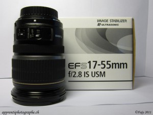 Annonce B : A vendre objectif Canon EFS 17-55mm f/2.8 IS USM, état neuf, 589.-