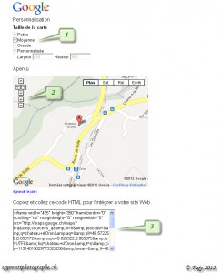 Page de personnalisation de la carte Page de personnalisation de la carte