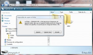 Windows Vista empêche le transfert du fichier microprogramme vers votre boitier.