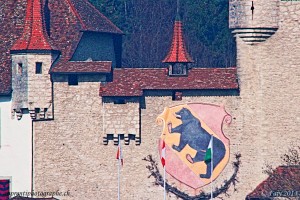 Les armoiries bernoises sur le château de Lucens