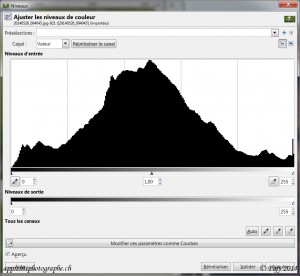 Exemple de courbe de niveaux d'une photo prise avec un Samsung Galaxy Note 3