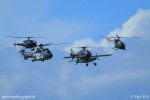 Hélicoptères Alouette II - Alouette III - Super Puma - EC635 et un Pilatus Porter en formation serrée